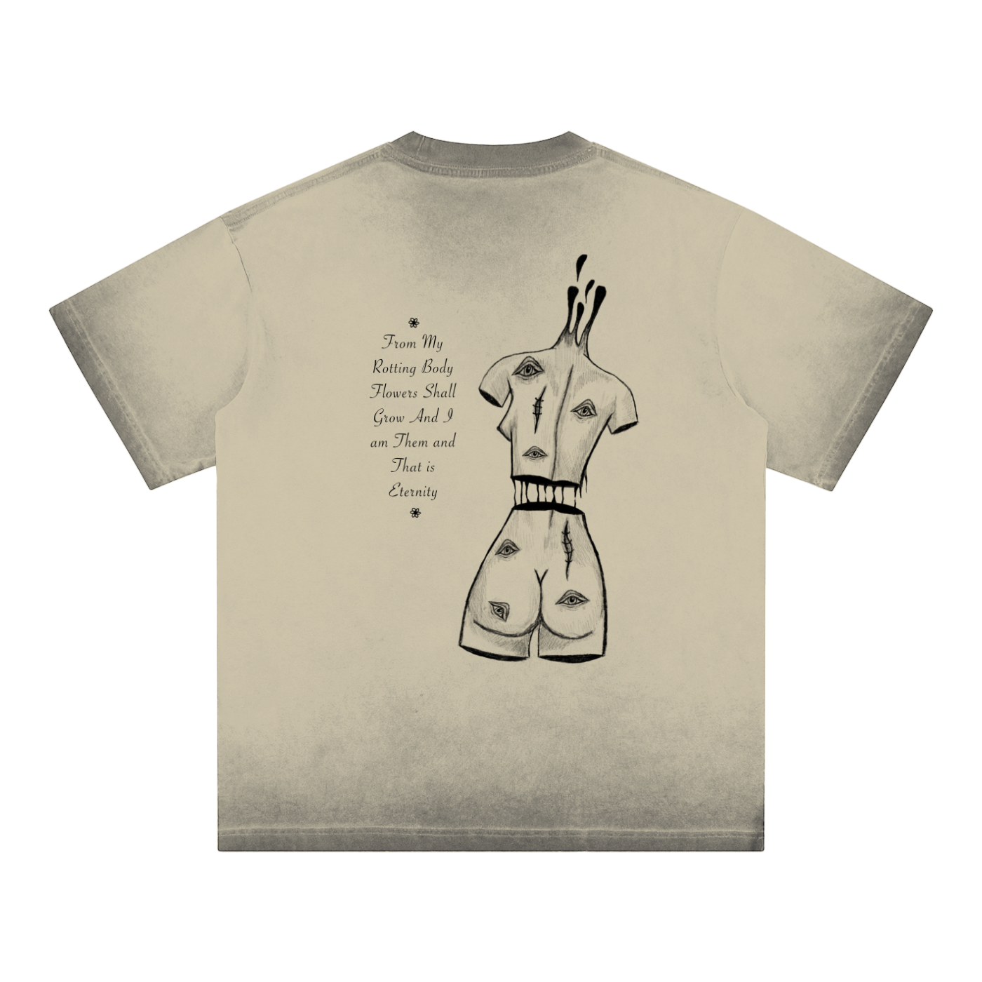 Reverse Dyed T-shirt - Body Rot