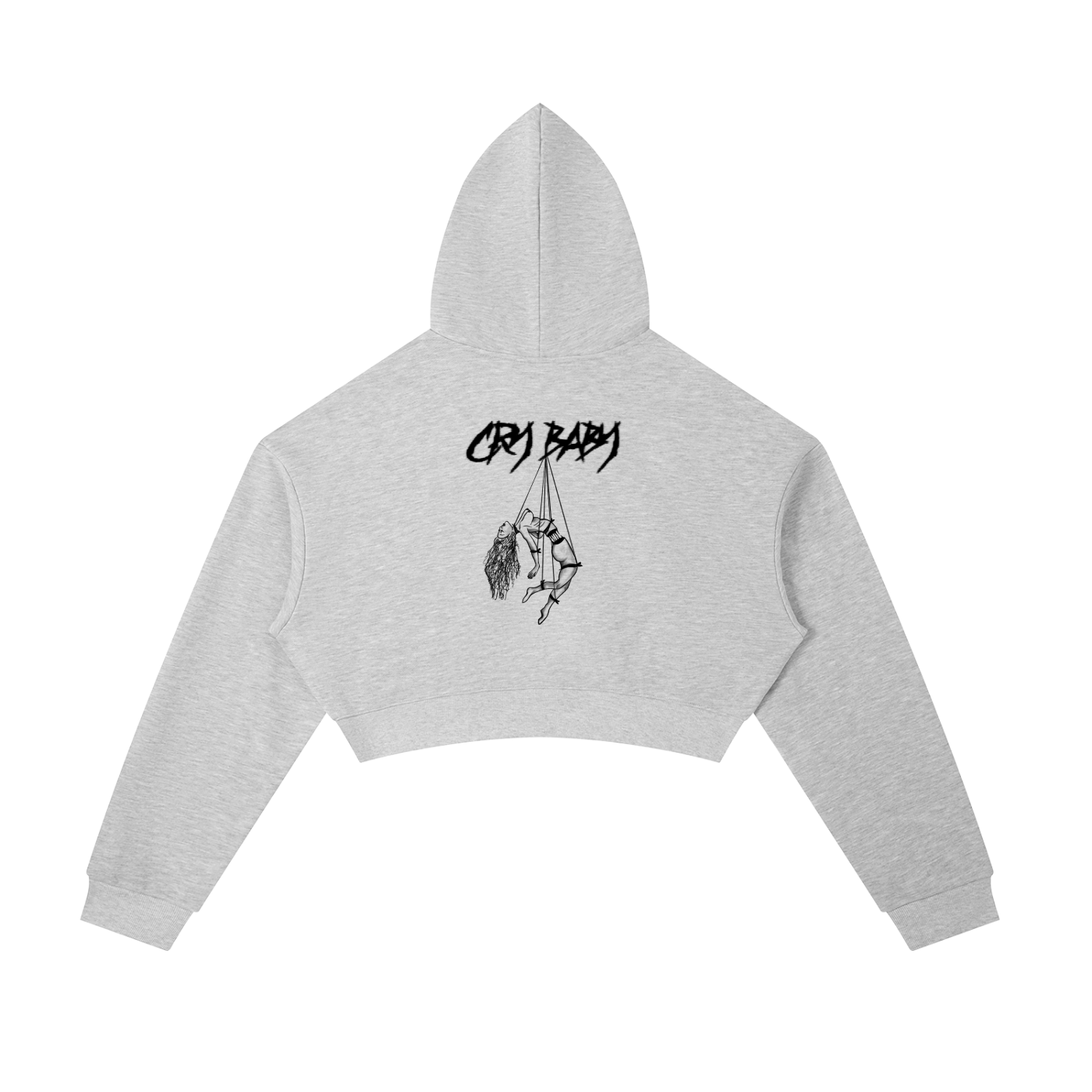 Essential Cropped Zip-Up Hoodie - CRYYBABY