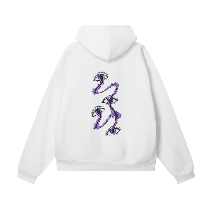 Oversize Heavyweight Hidden Pocket Fleece Hoodie - Drip Eyes