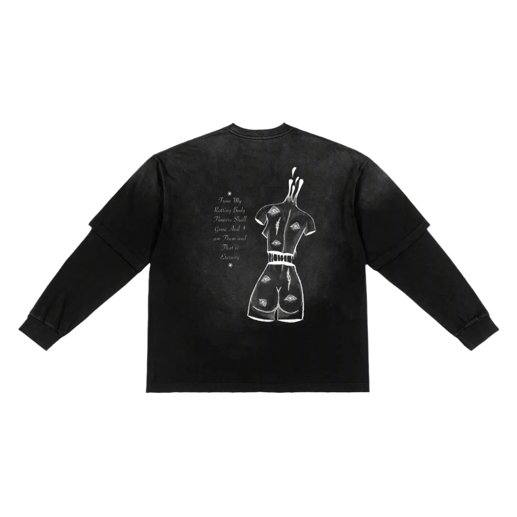 Sunfade Hand-Frayed Faux Two-Piece T-Shirt - Body Rot