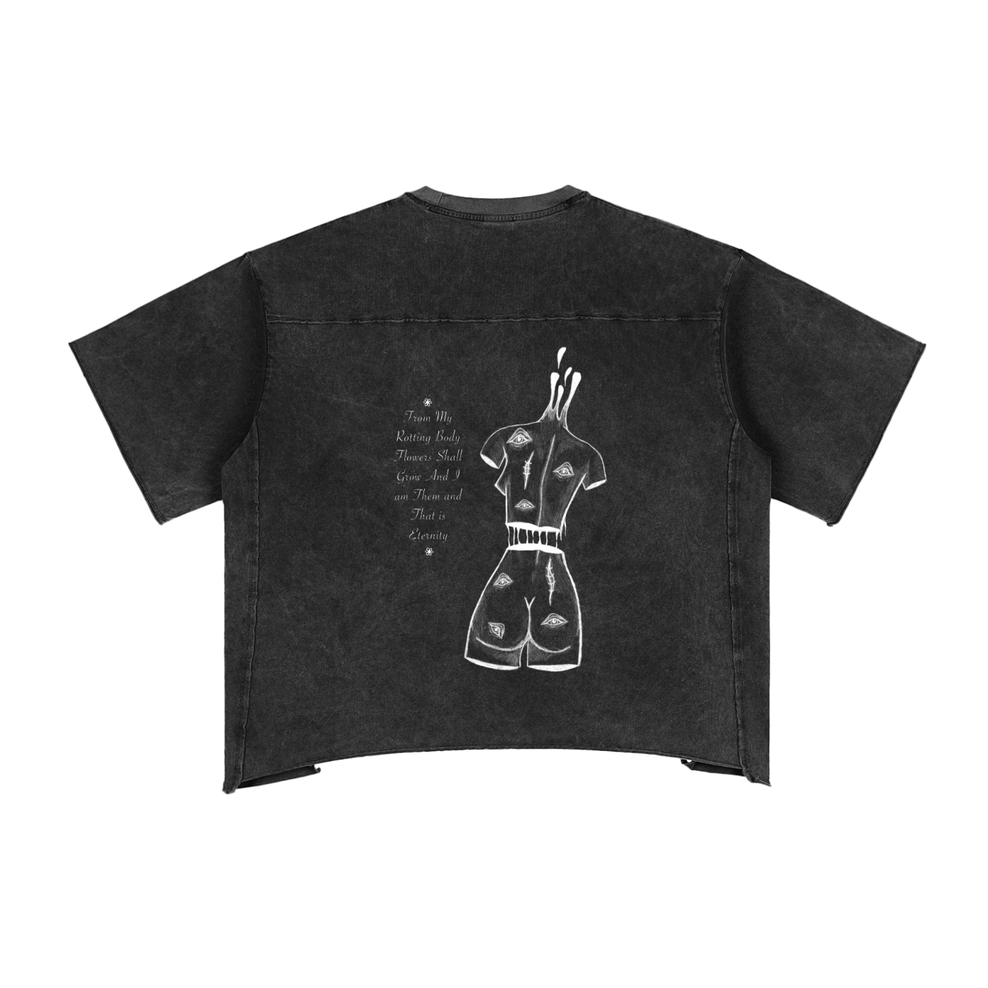 Raw Edge Snow Washed Boxy T-Shirt