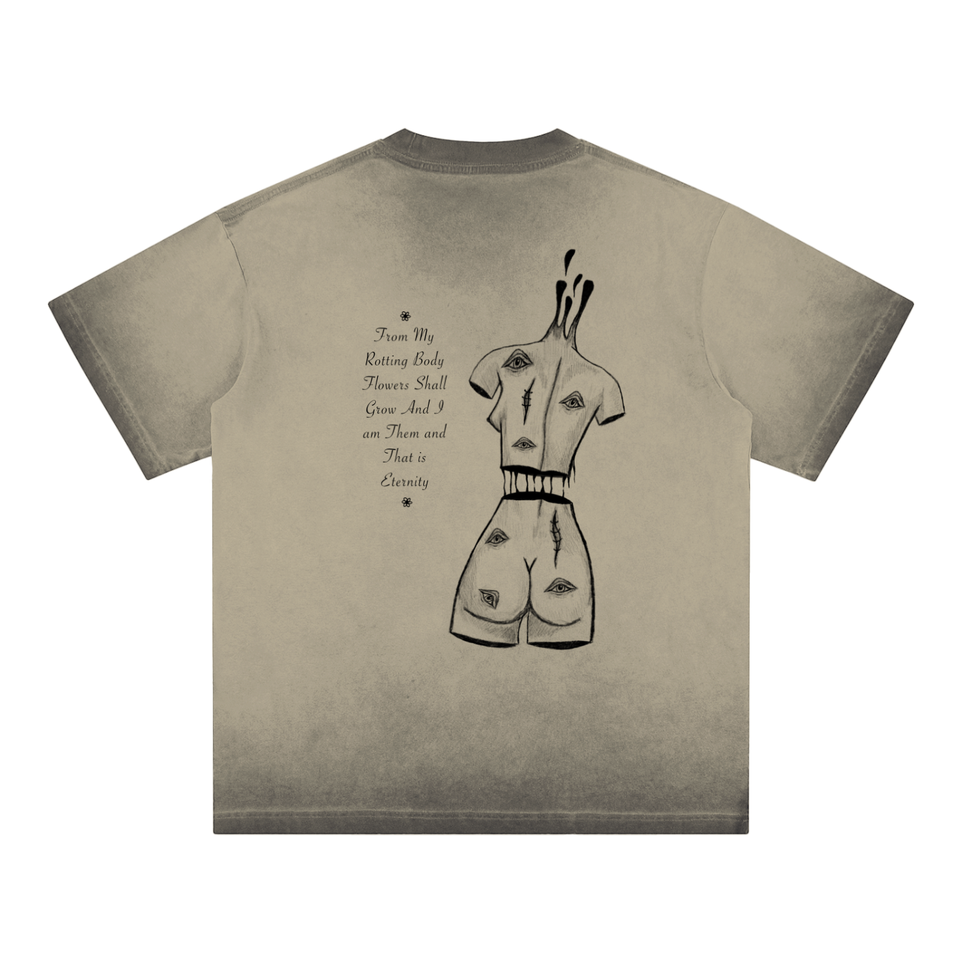 Reverse Dyed T-shirt - Body Rot