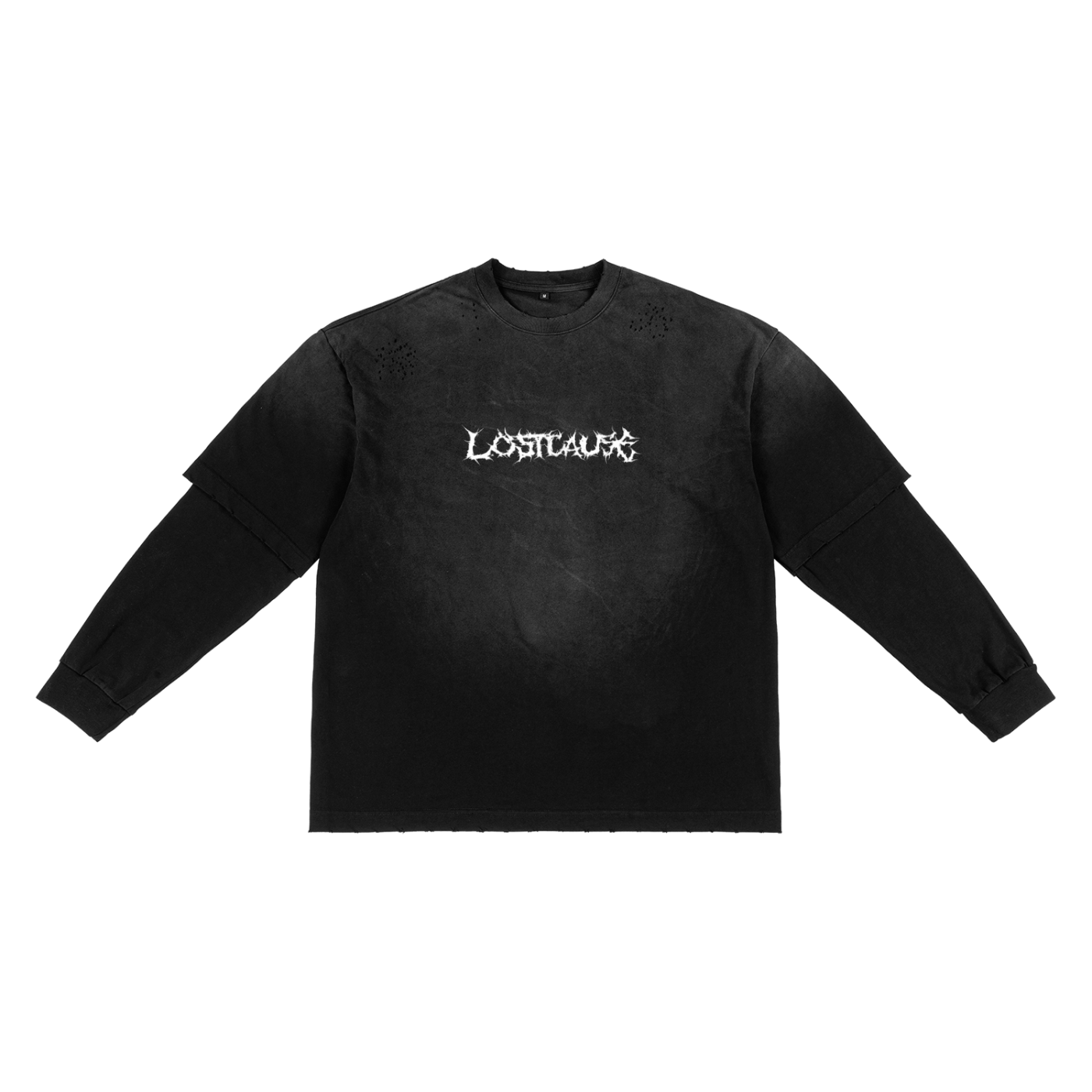 Sunfade Hand-Frayed Faux Two-Piece T-Shirt - Body Rot
