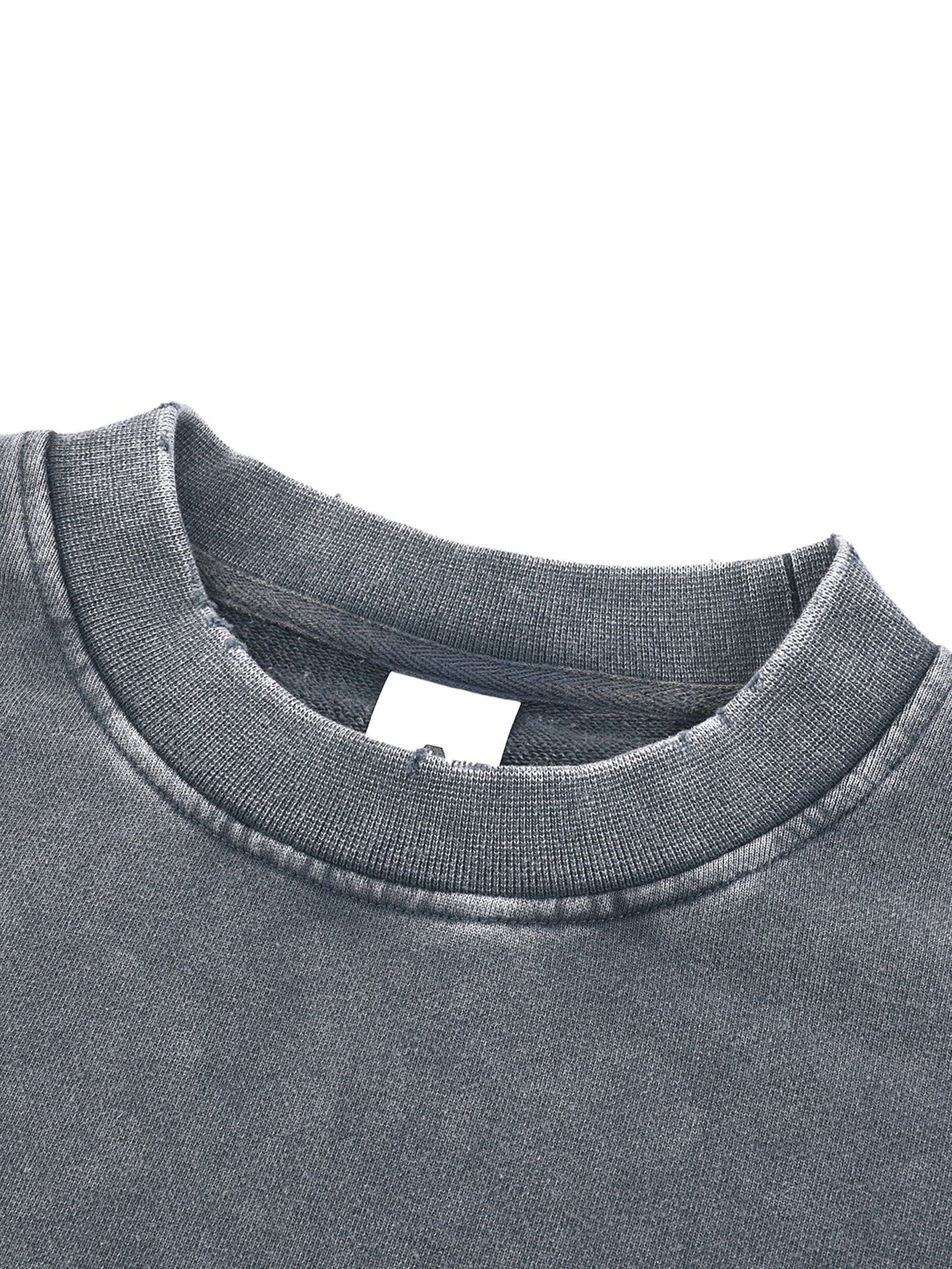 Snow Washed Raw Edge Cropped Sweatshirt - Lost Cause