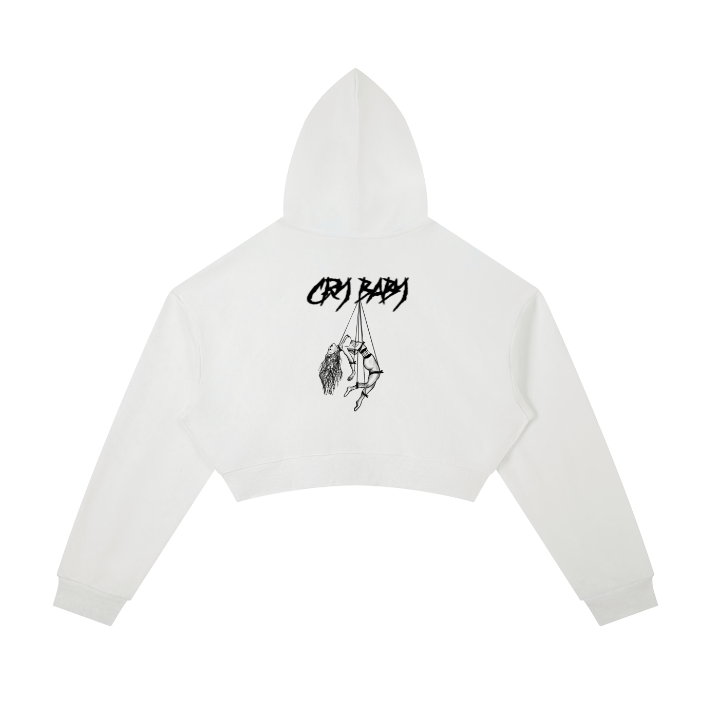 Essential Cropped Zip-Up Hoodie - CRYYBABY