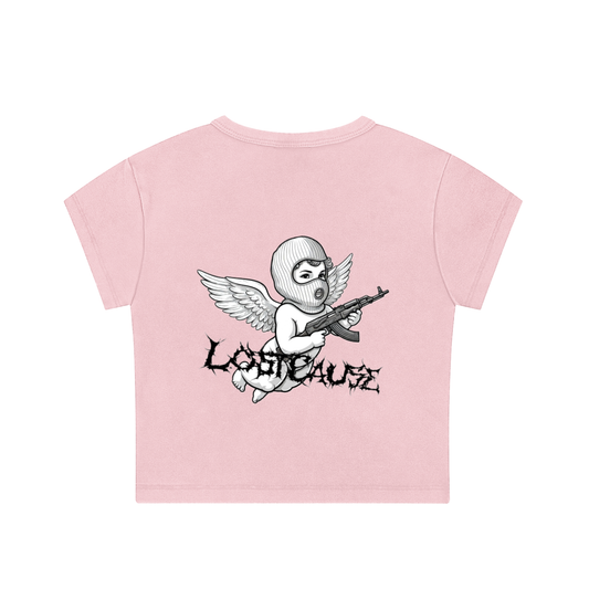 Snow Washed Crop Top - Fallen Angel