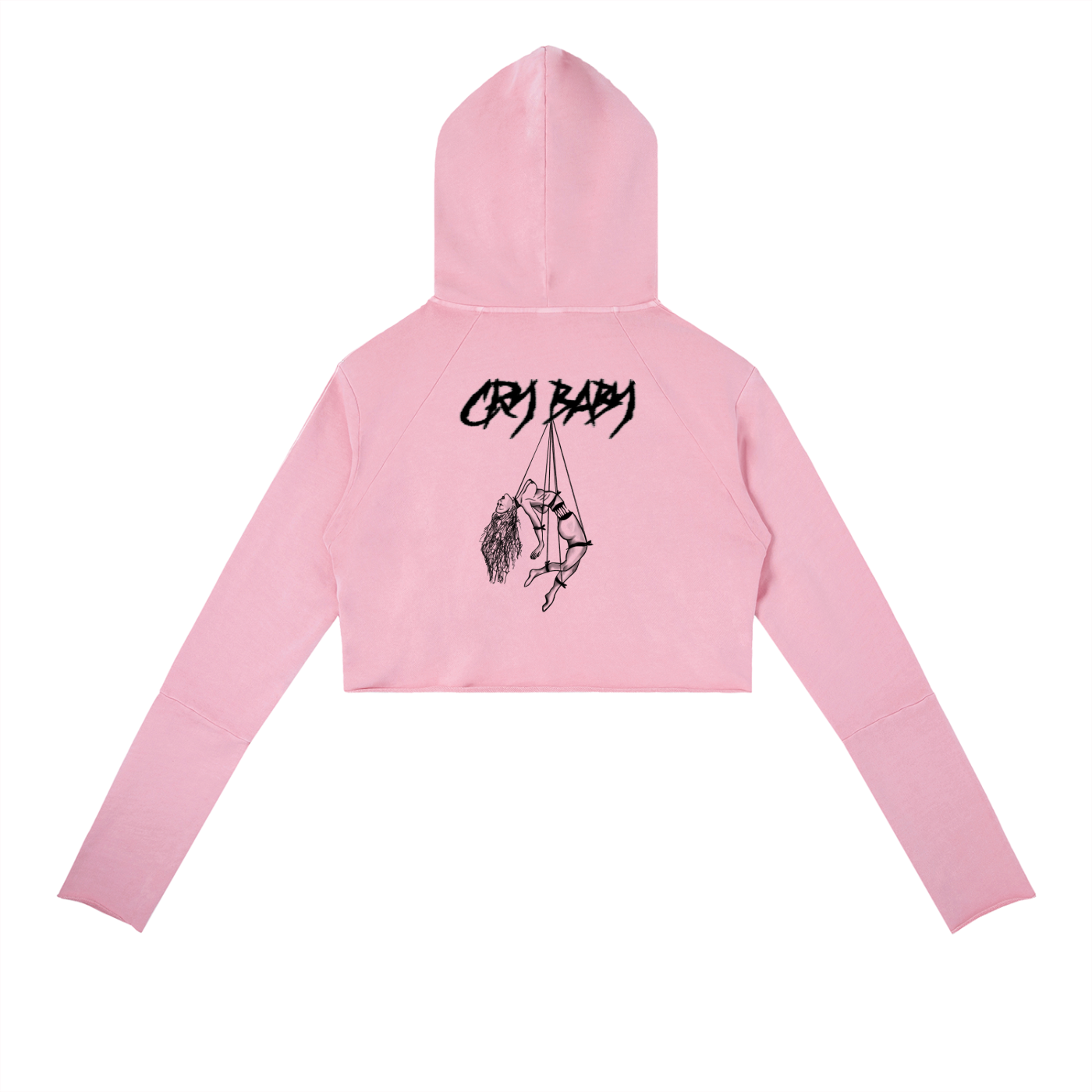 Vintage Washed Raw Edge Hoodie - CRYYBABY