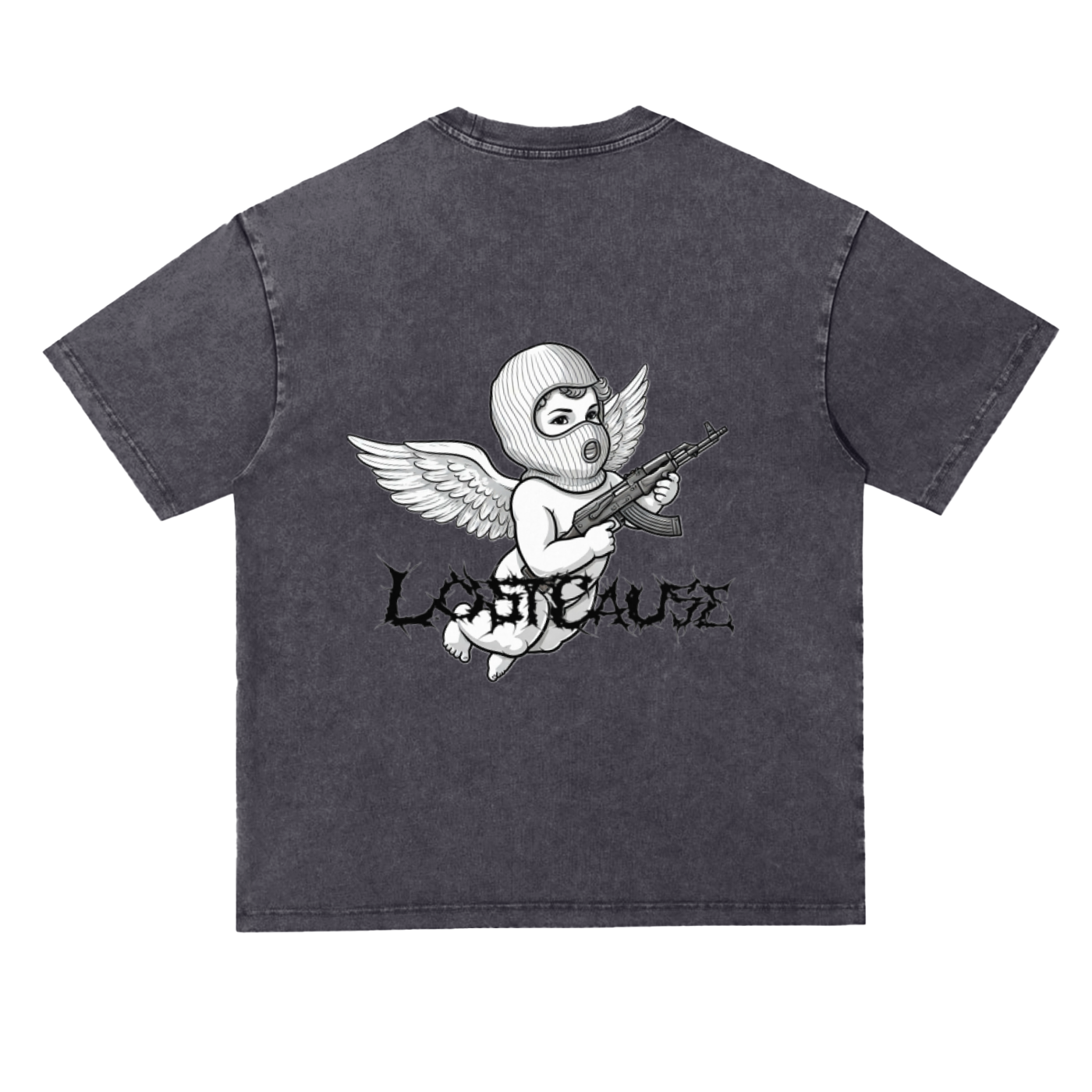 Snow Washed Heavyweight Oversize T-Shirt - FALLEN