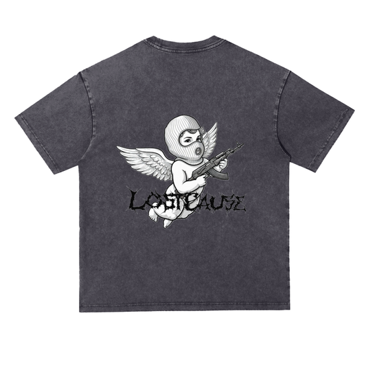 Snow Washed Heavyweight Oversize T-Shirt - FALLEN