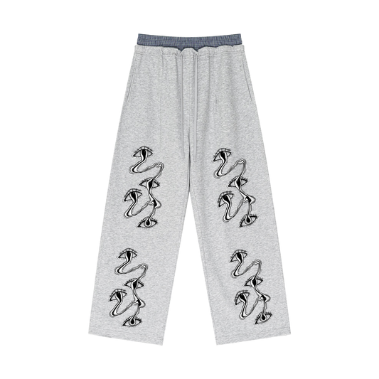 Plaid Contrast Waist Pants - DRIIP