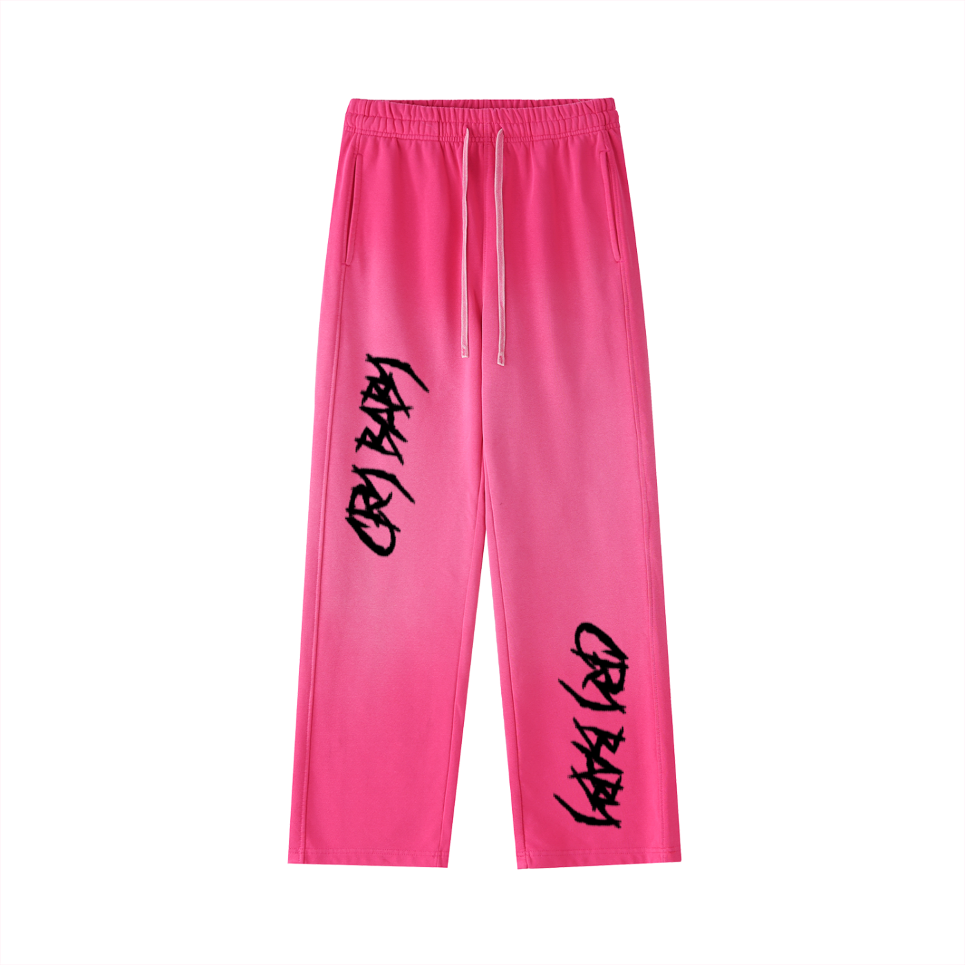 Vintage Washed Gradient Straight-Leg Sweatpants - CRYYBABY