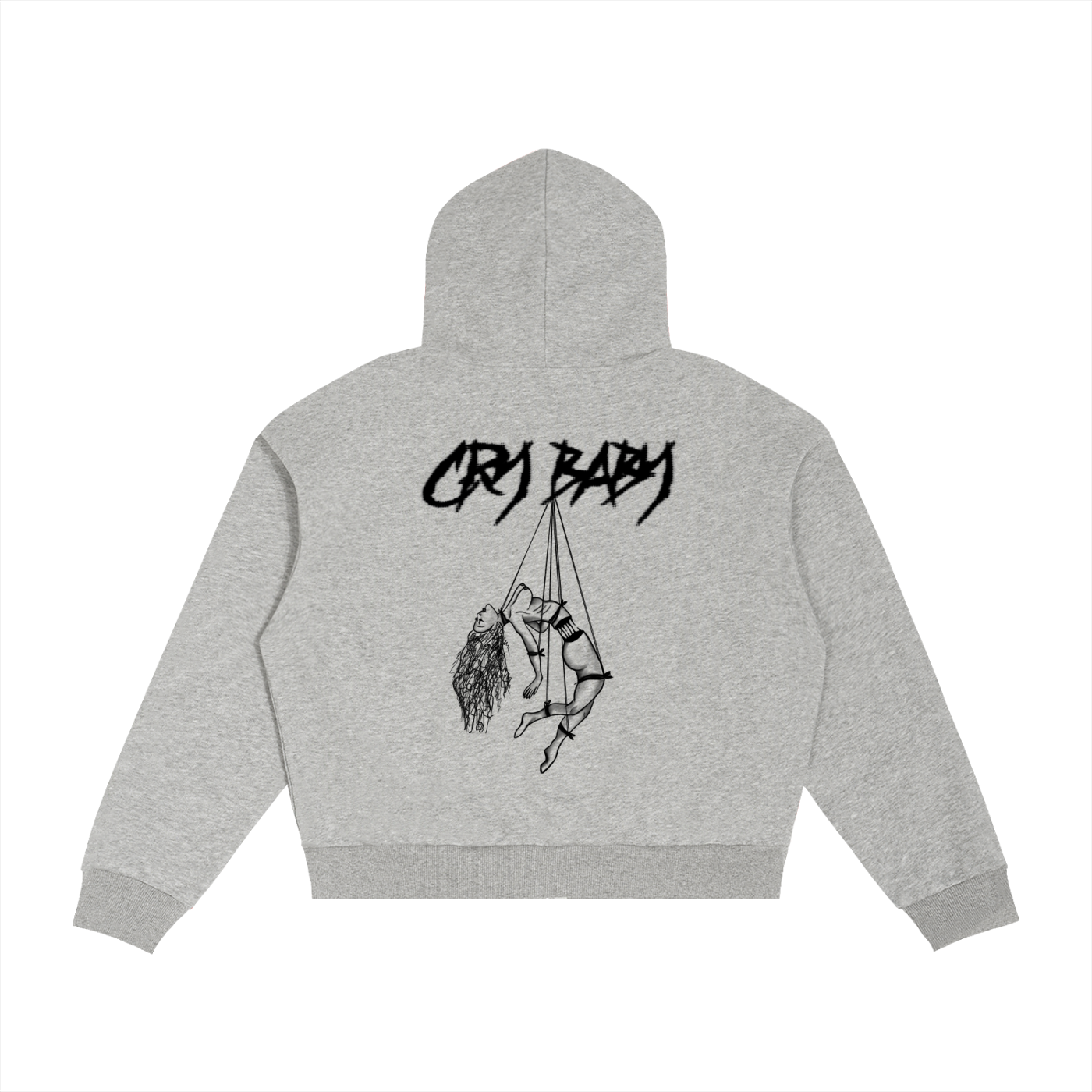 Contrast Plaid Boxy Zip Hoodie - CRYYBABY