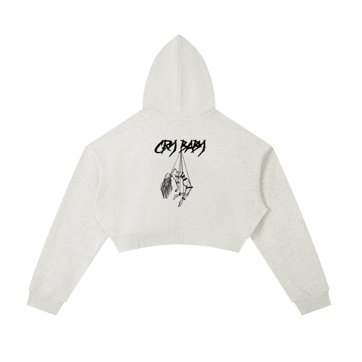 Essential Cropped Zip-Up Hoodie - CRYYBABY