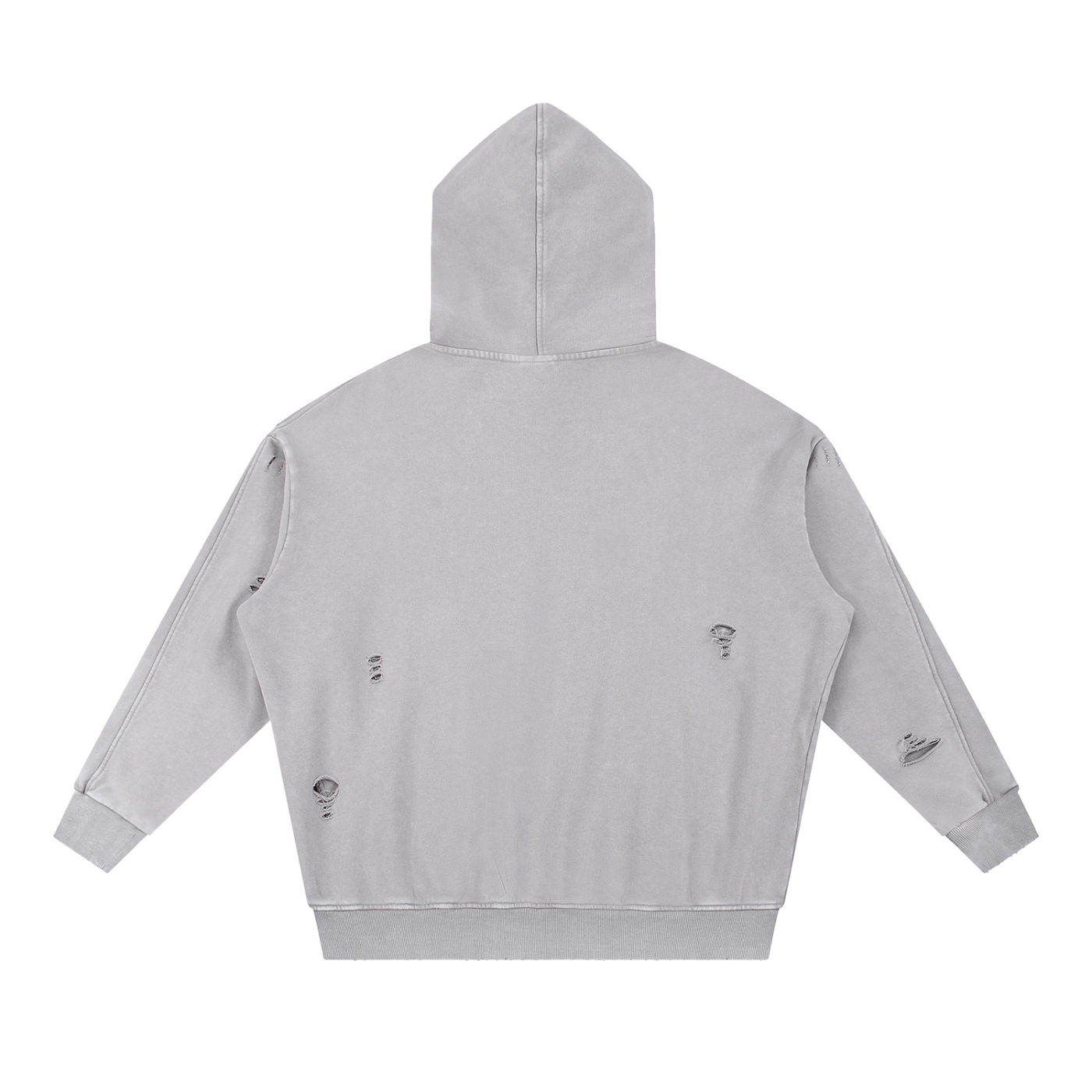 Snow Washed Distressed Panel Pocket Hoodie - CRYYBABY