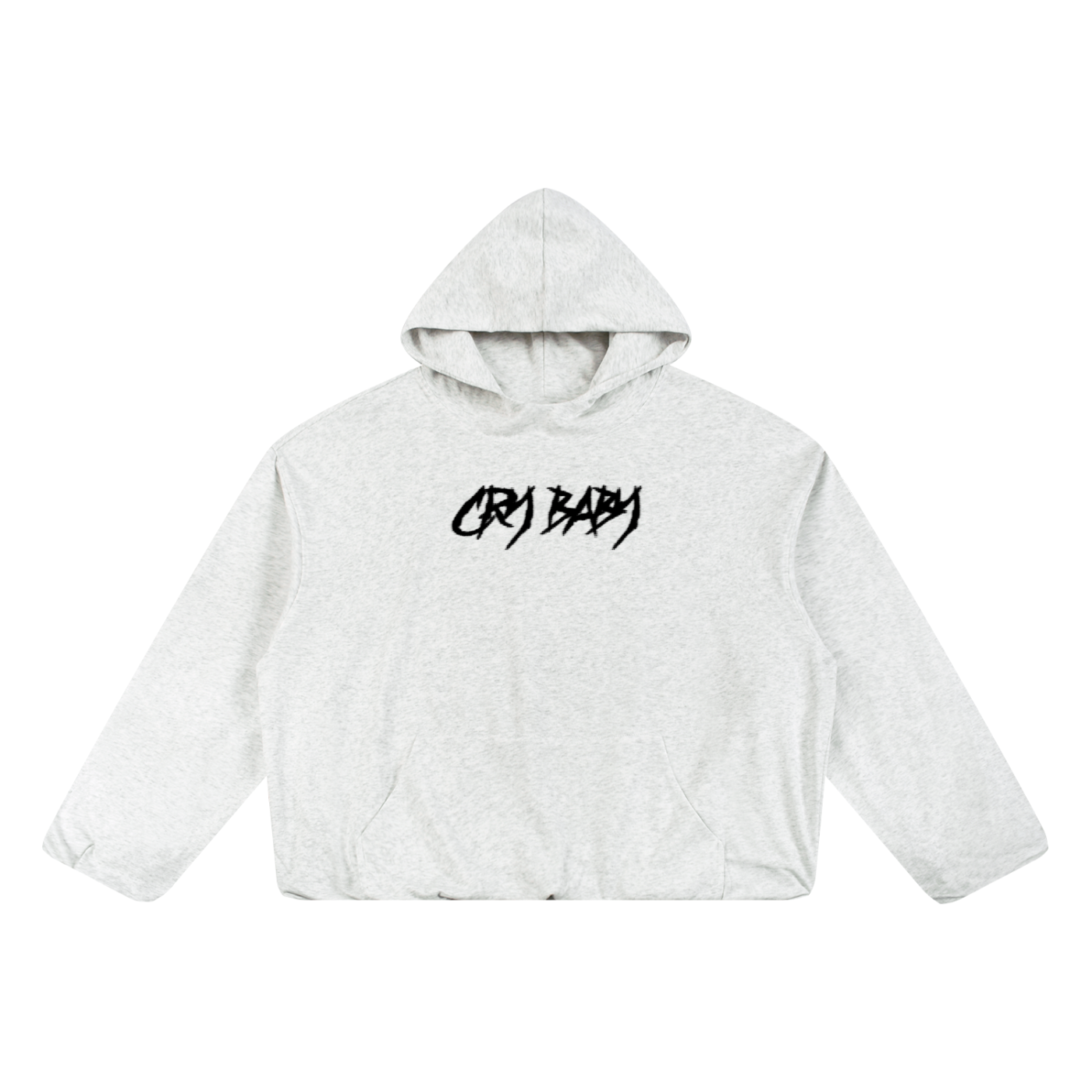 Boxy Gather-Hem Hoodie - CRYYBABY