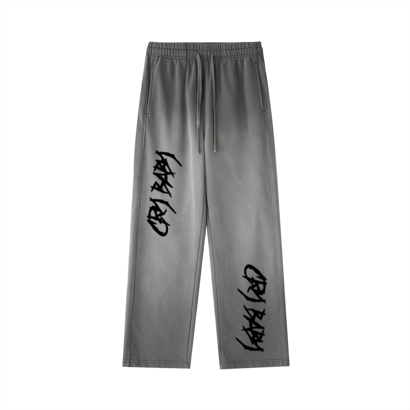 Vintage Washed Gradient Straight-Leg Sweatpants - CRYYBABY