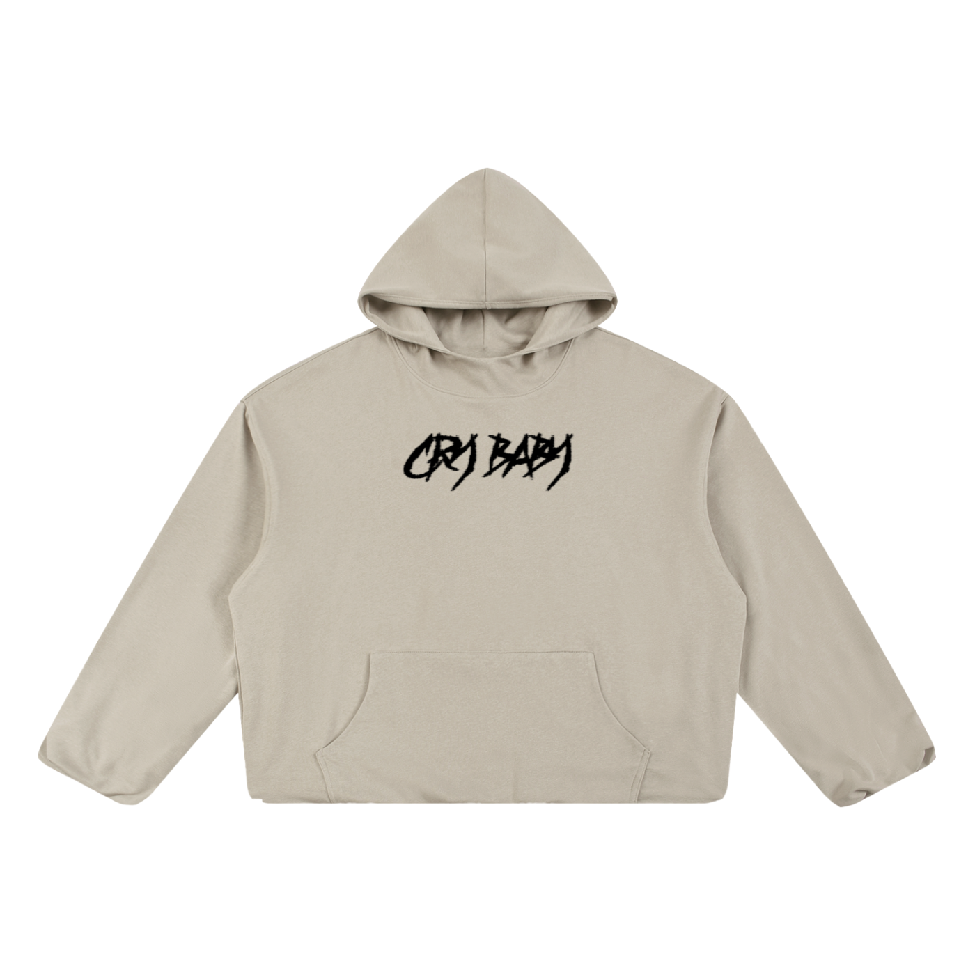 Boxy Gather-Hem Hoodie - CRYYBABY